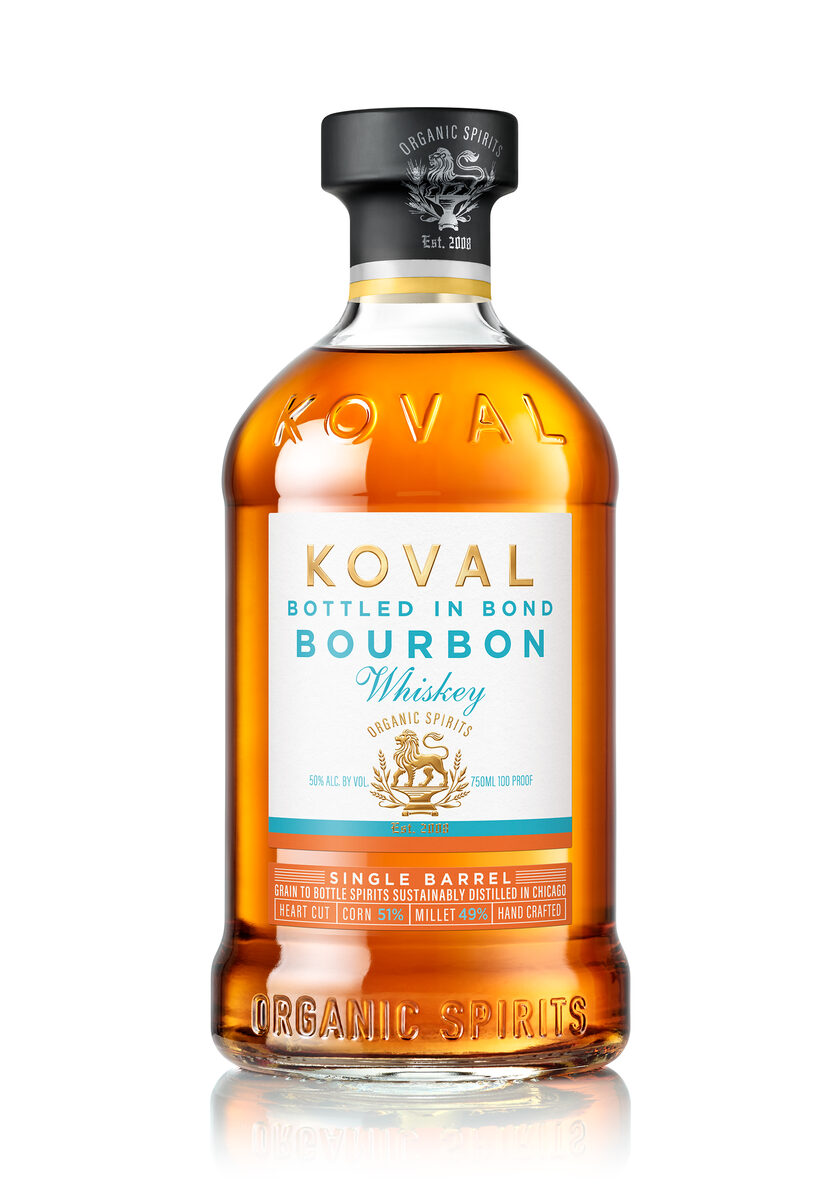 KOVAL Bourbon Bottled in Bond bottle on white