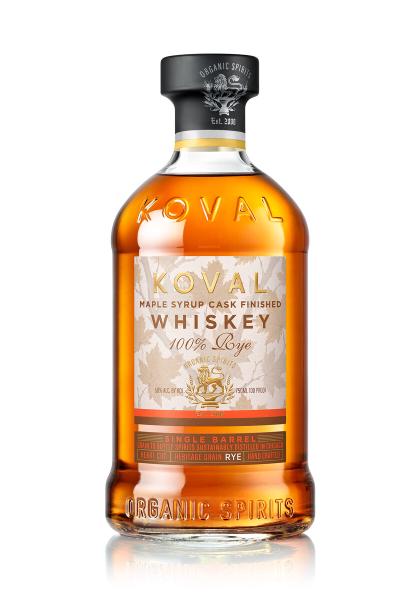 KOVAL Maple Rye bottle on white