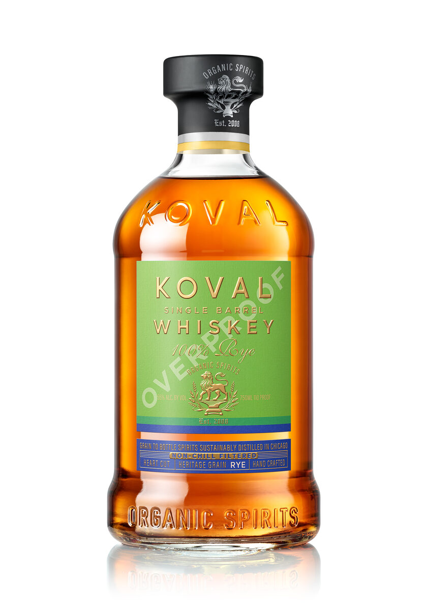 KOVAL Overproof Rye bottle on white