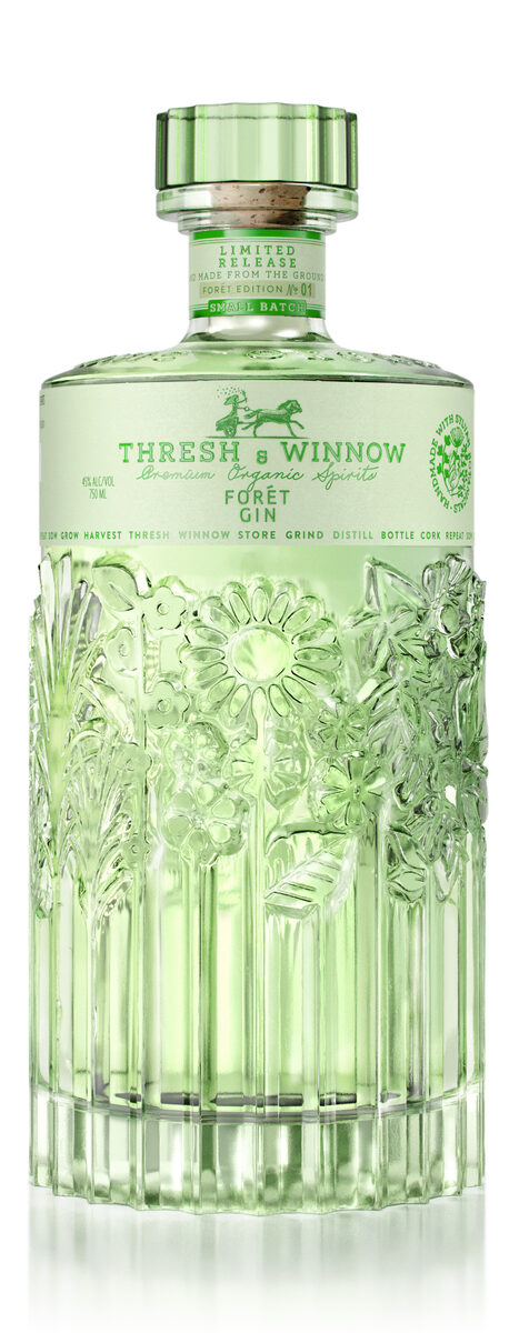 Thresh & Winnow For&ecirc;t Gin bottle on white
