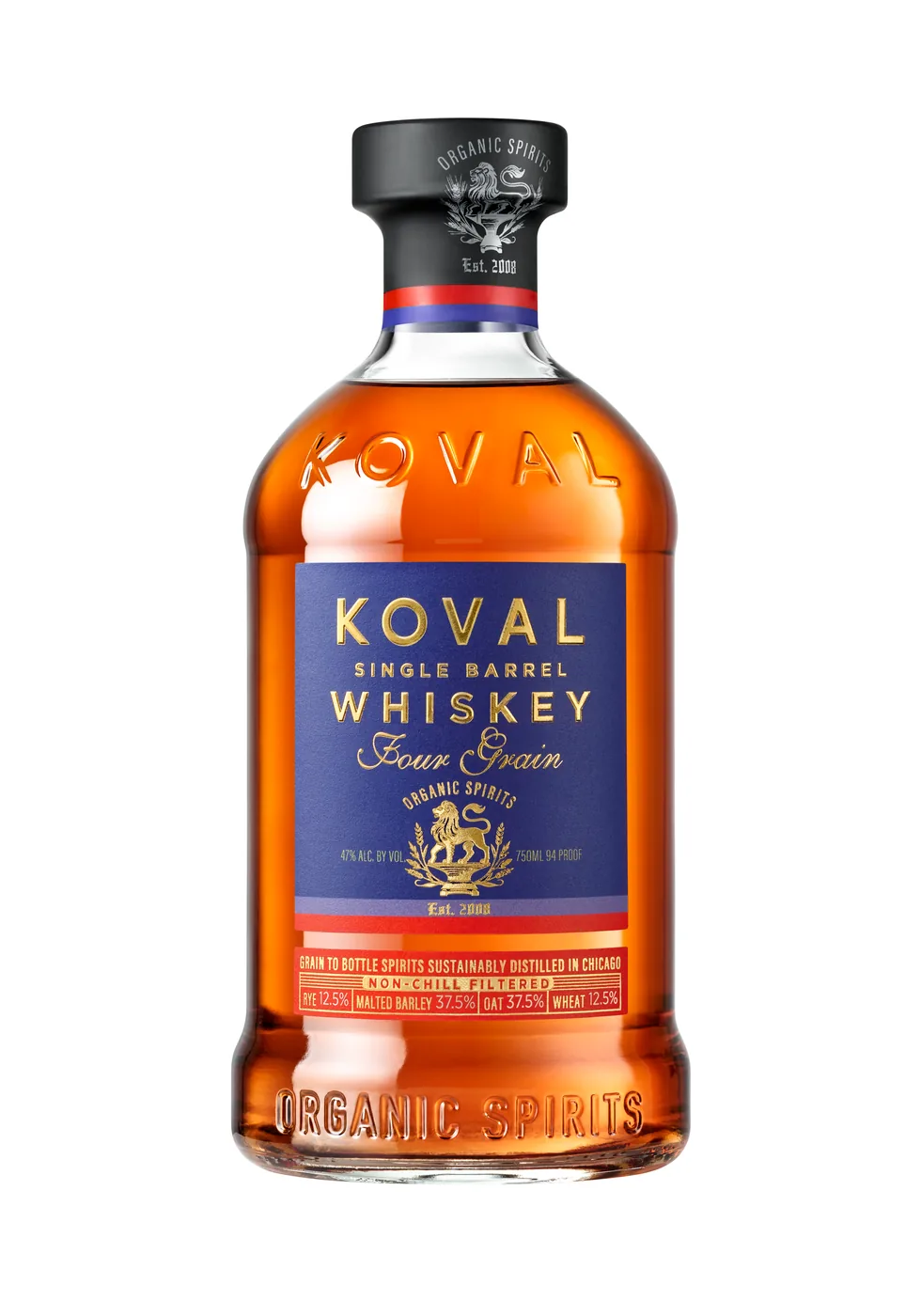 KOVAL Four Grain Whiskey - Award-Winning Organic Single Barrel